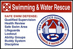 BSA Aquatics Supervision: Swimming and Water Rescue Certification Card